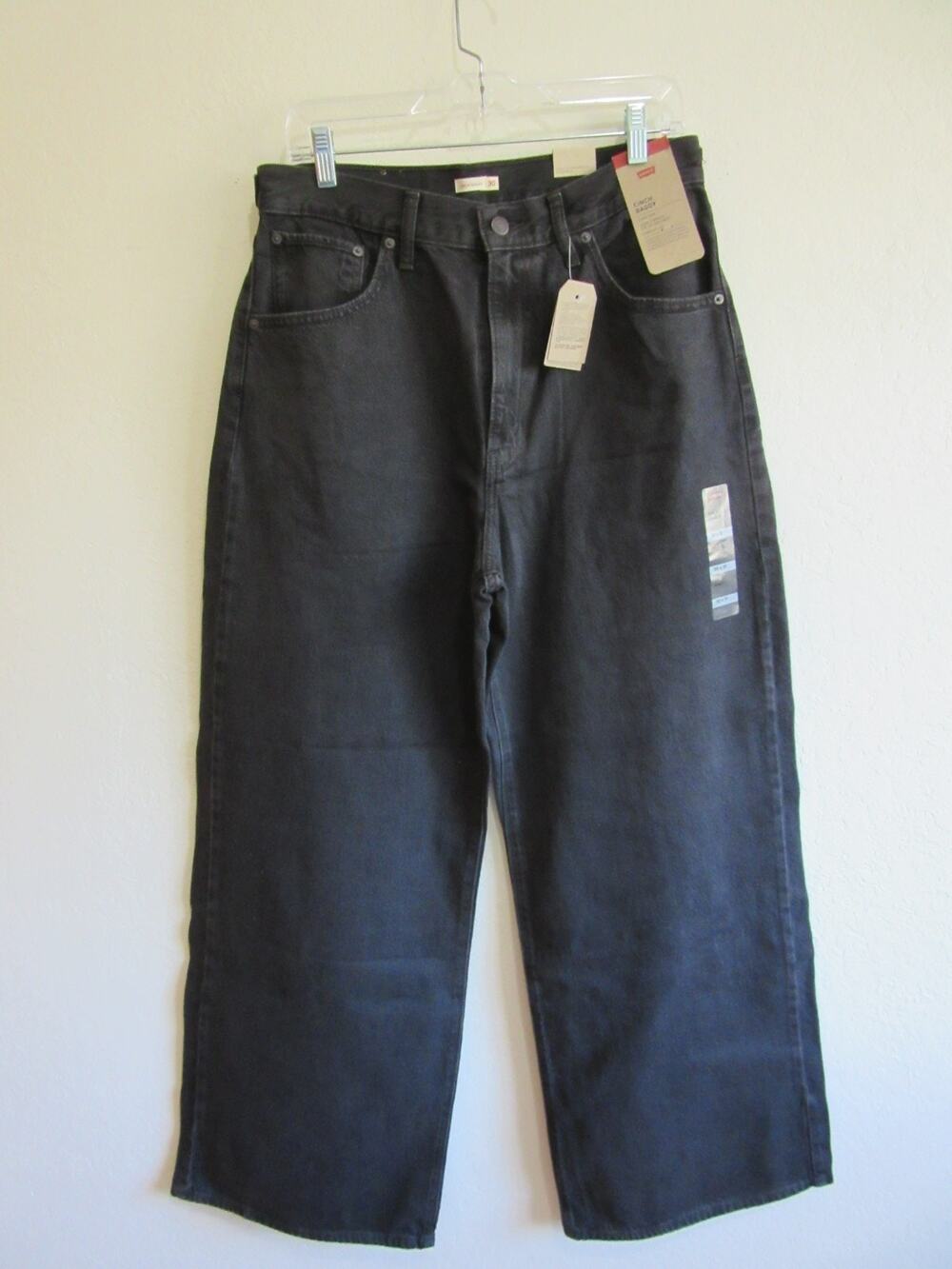 LEVIS Black Cinch Baggy 30 High Rise Straight Leg Denim Jeans-NWT-CA
